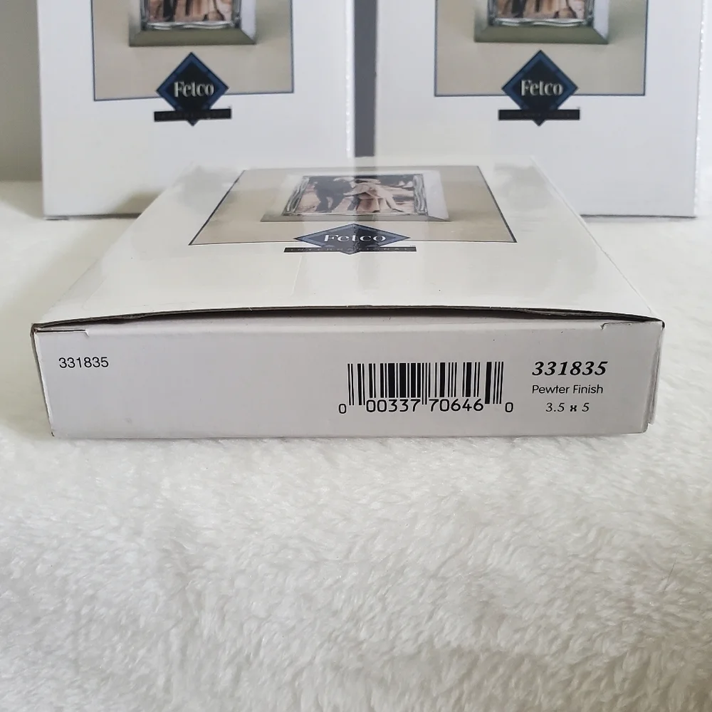Fetco Silver Pewter Glass Wall Table Top Decor Frames 3.5